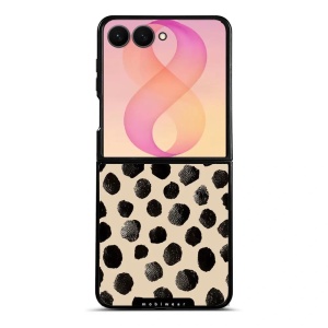 Lesklý kryt na mobil Samsung Galaxy Z Flip8 - Mobiwear Glossy GA50G, černé puntíky