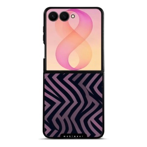 Lesklý kryt na mobil Samsung Galaxy Z Flip8 - Mobiwear Glossy GA55G, fialové klikyháky