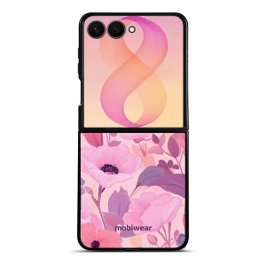 Lesklý kryt na mobil Samsung Galaxy Z Flip8 - Mobiwear Glossy GP74G, růžové květy snů