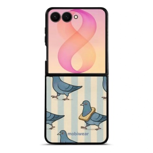 Lesklý kryt na mobil Samsung Galaxy Z Flip8 - Mobiwear Glossy GP91G, holubi