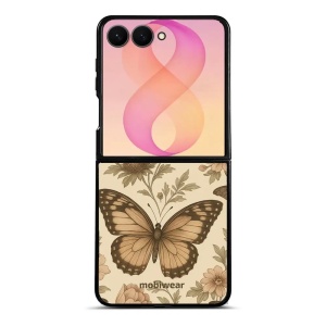 Lesklý kryt na mobil Samsung Galaxy Z Flip8 - Mobiwear Glossy GP92G, motýlové