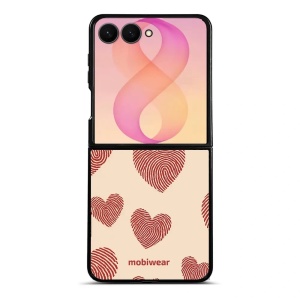 Lesklý kryt na mobil Samsung Galaxy Z Flip8 - Mobiwear Glossy GP93G, otisk srdce