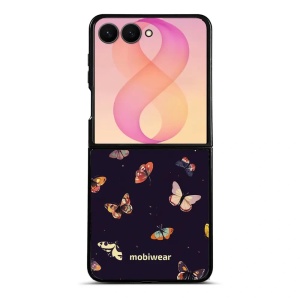Lesklý kryt na mobil Samsung Galaxy Z Flip8 - Mobiwear Glossy GP78G, barevní motýlci