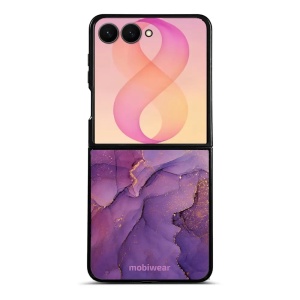 Lesklý kryt na mobil Samsung Galaxy Z Flip8 - Mobiwear Glossy G050G, fialový mramor