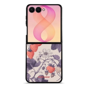 Lesklý kryt na mobil Samsung Galaxy Z Flip8 - Mobiwear Glossy GB01G, jahodový herbář