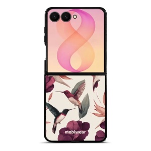 Lesklý kryt na mobil Samsung Galaxy Z Flip8 - Mobiwear Glossy GB07G, kolibříci v květinách