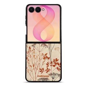 Lesklý kryt na mobil Samsung Galaxy Z Flip8 - Mobiwear Glossy GB10G, trávy a okolíky