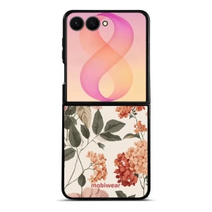 Lesklý kryt na mobil Samsung Galaxy Z Flip8 - Mobiwear Glossy GB12G, květiny ve stylu 50. let