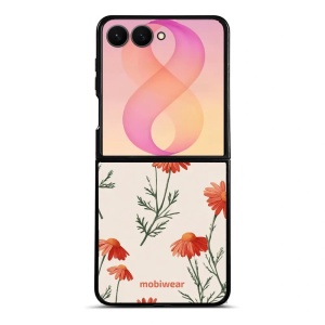 Lesklý kryt na mobil Samsung Galaxy Z Flip8 - Mobiwear Glossy GB13G, větvičky heřmánku
