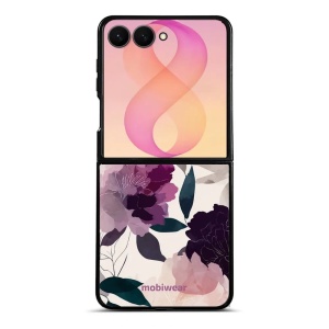 Lesklý kryt na mobil Samsung Galaxy Z Flip8 - Mobiwear Glossy GB21G, akvarelové pivoňky