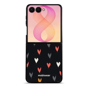 Lesklý kryt na mobil Samsung Galaxy Z Flip8 - Mobiwear Glossy GP79G, srdíčka