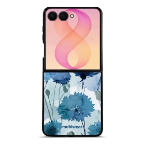 Lesklý kryt na mobil Samsung Galaxy Z Flip8 - Mobiwear Glossy GB23G, akvarelové chrpy