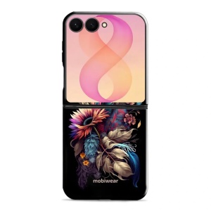 Odolný kryt na mobil Samsung Galaxy Z Flip8 - Mobiwear Elite Pro E011E, kytice s pírkem