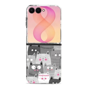 Odolný kryt na mobil Samsung Galaxy Z Flip8 - Mobiwear Elite Pro E099E, kočičky