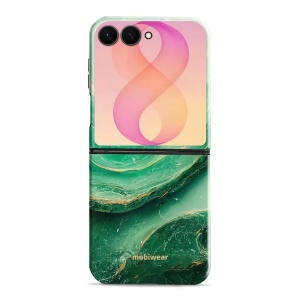Odolný kryt na mobil Samsung Galaxy Z Flip8 - Mobiwear Elite Pro EP38E, zelený mramor