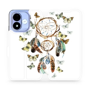 Flip pouzdro na mobil Xiaomi Redmi Note 17 - Mobiwear M001P, lapač a motýlci