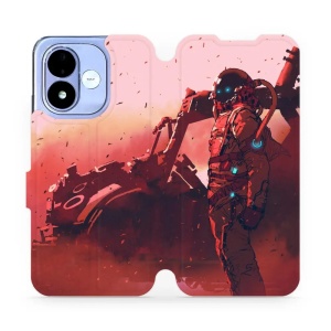 Flip pouzdro na mobil Xiaomi Redmi Note 17 - Mobiwear MA09S, průzkumník s červeným vozítkem