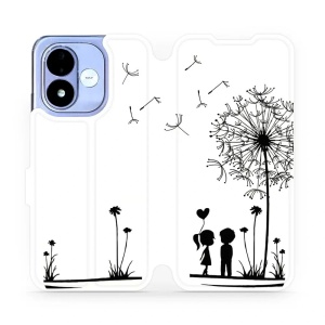 Flip pouzdro na mobil Xiaomi Redmi Note 17 - Mobiwear MH16P, dvojice s pampeliškou