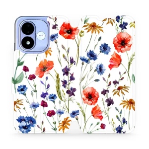 Flip pouzdro na mobil Xiaomi Redmi Note 17 - Mobiwear MP04S, luční kvítí
