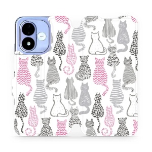 Flip pouzdro na mobil Xiaomi Redmi Note 17 - Mobiwear MX01S, kočičí zádíčka