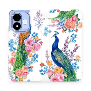 Flip pouzdro na mobil Xiaomi Redmi Note 17 - Mobiwear MX08S, pávi