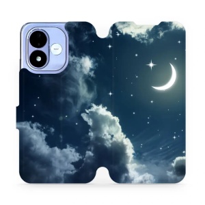 Flip pouzdro na mobil Xiaomi Redmi Note 17 - Mobiwear V145P, noční obloha s měsícem