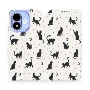 Flip pouzdro na mobil Xiaomi Redmi Note 17 - Mobiwear V162S, noční kočičky