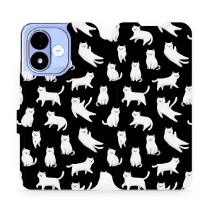 Flip pouzdro na mobil Xiaomi Redmi Note 17 - Mobiwear V163S, bílé kočičky