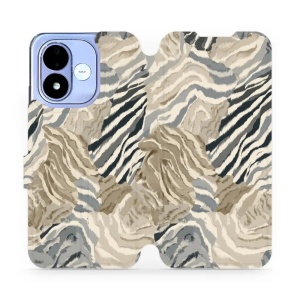 Flip pouzdro na mobil Xiaomi Redmi Note 17 - Mobiwear V168S, pruhovaná malba