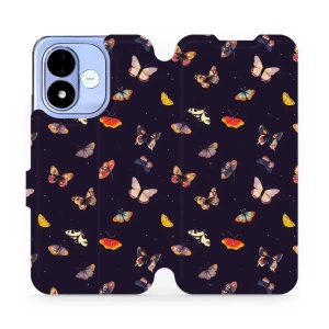 Flip pouzdro na mobil Xiaomi Redmi Note 17 - Mobiwear VP78S, barevní motýlci