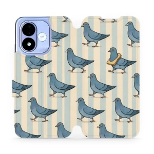 Flip pouzdro na mobil Xiaomi Redmi Note 17 - Mobiwear VP91S, holubi
