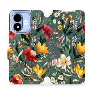 Flip pouzdro na mobil Xiaomi Redmi Note 17 - Mobiwear VP71S, na zelené louce
