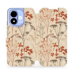 Flip pouzdro na mobil Xiaomi Redmi Note 17 - Mobiwear VB10S, trávy a okolíky