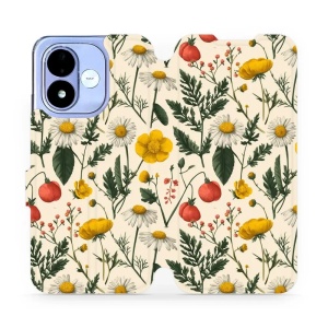 Flip pouzdro na mobil Xiaomi Redmi Note 17 - Mobiwear VB14S, heřmánky a pryskyřníky