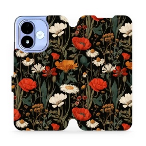 Flip pouzdro na mobil Xiaomi Redmi Note 17 - Mobiwear VB15S, máky na černém