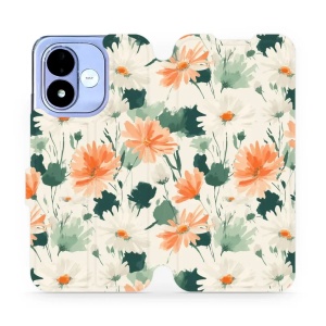 Flip pouzdro na mobil Xiaomi Redmi Note 17 - Mobiwear VB22S, akvarelové sedmikrásky