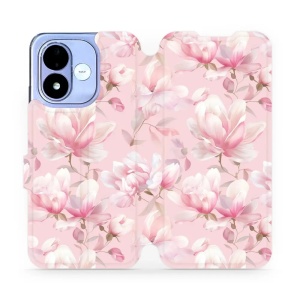 Flip pouzdro na mobil Xiaomi Redmi Note 17 - Mobiwear VB18S, magnolie v pudrově růžové