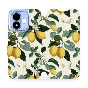 Flip pouzdro na mobil Xiaomi Redmi Note 17 - Mobiwear VB02S, rozkvetlé citrony