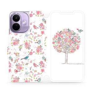 Flip pouzdro na mobil Xiaomi Redmi Note 17 Pro - Mobiwear M120S, strom a ptáčci