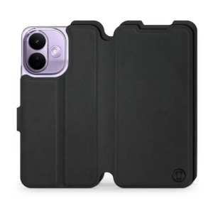 Flip pouzdro Mobiwear Semiš na mobil Xiaomi Redmi Note 17 Pro - černé