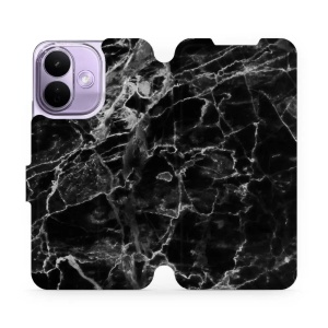 Flip pouzdro na mobil Xiaomi Redmi Note 17 Pro - Mobiwear V056P, černý mramor