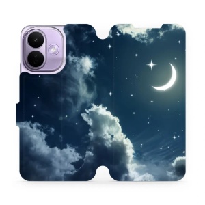 Flip pouzdro na mobil Xiaomi Redmi Note 17 Pro - Mobiwear V145P, noční obloha s měsícem