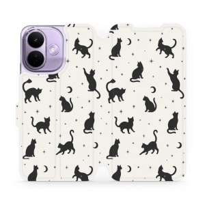 Flip pouzdro na mobil Xiaomi Redmi Note 17 Pro - Mobiwear V162S, noční kočičky