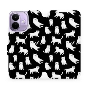 Flip pouzdro na mobil Xiaomi Redmi Note 17 Pro - Mobiwear V163S, bílé kočičky