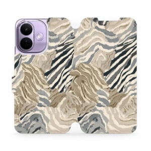 Flip pouzdro na mobil Xiaomi Redmi Note 17 Pro - Mobiwear V168S, pruhovaná malba