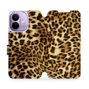 Flip pouzdro na mobil Xiaomi Redmi Note 17 Pro - Mobiwear VA33P, leopardí vzor