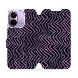 Flip pouzdro na mobil Xiaomi Redmi Note 17 Pro - Mobiwear VA55S, fialové klikyháky