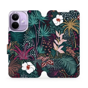 Flip pouzdro na mobil Xiaomi Redmi Note 17 Pro - Mobiwear VP13S, temná flóra