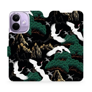 Flip pouzdro na mobil Xiaomi Redmi Note 17 Pro - Mobiwear VP16S, jeřábi