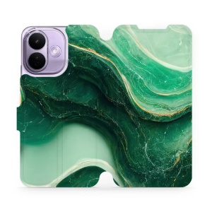 Flip pouzdro na mobil Xiaomi Redmi Note 17 Pro - Mobiwear VP38S, zelený mramor
